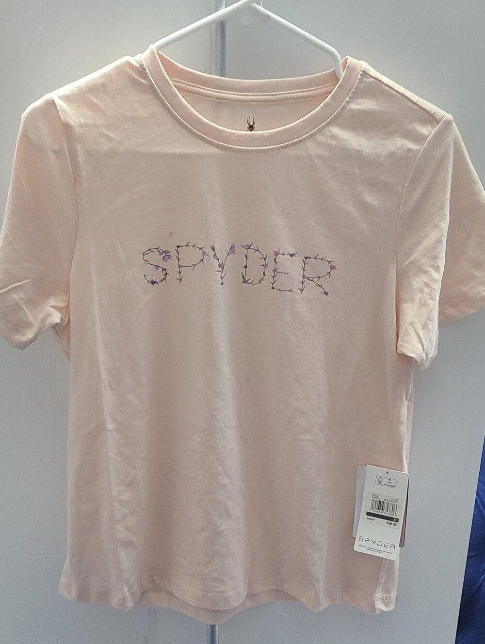 Spyder Light Pink Short Sleeve Logo T‑Shirt